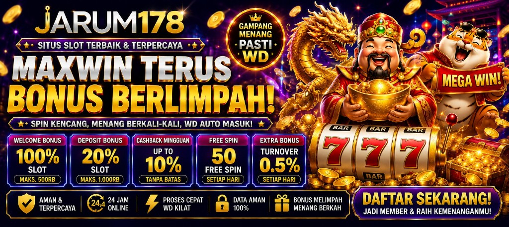 Banner EMPIRE88 kemenangan beruntun — bonus arena imperial gold-merah, WD otomatis QRIS kilat