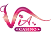 Logo VIA — vendor kasino live imperial gold-merah resmi EMPIRE88